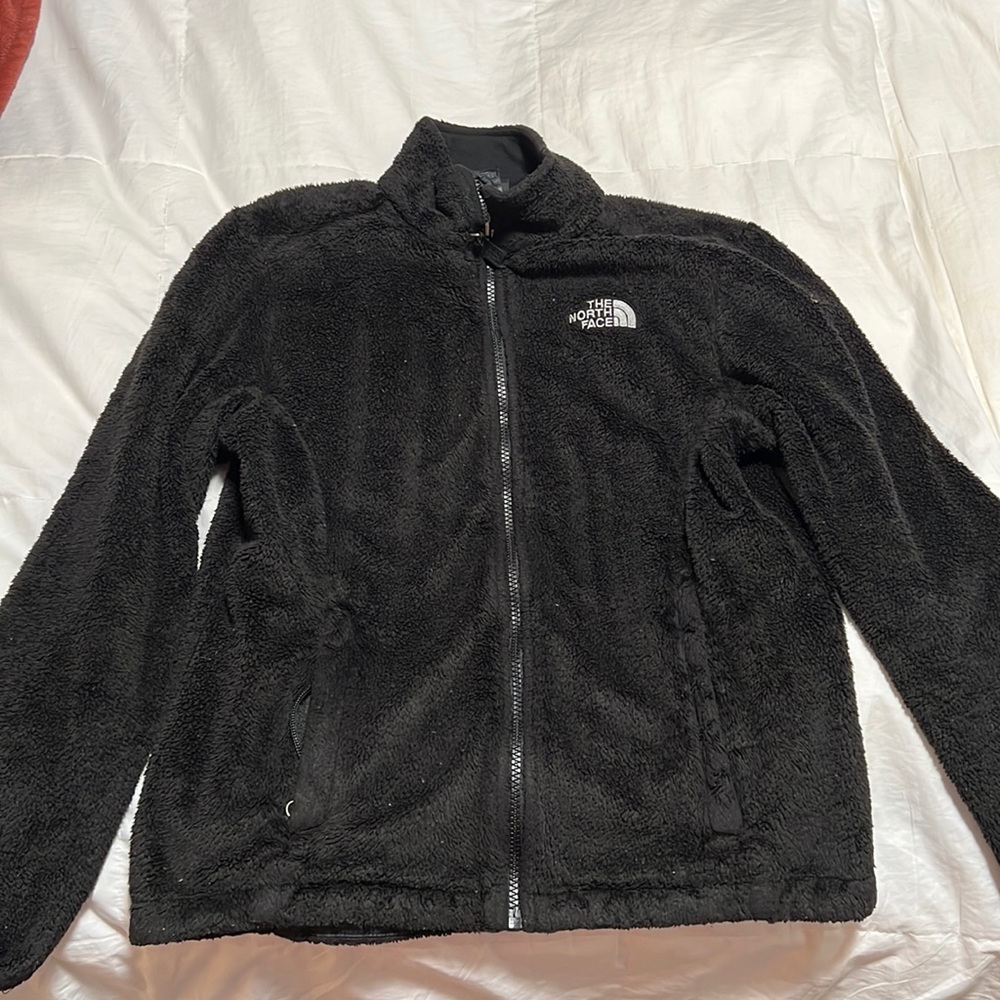 North face black fleece jacket (size medium)